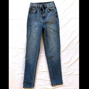 Fashion Nova Got It From My Mama High Rise Straight Blue Jeans Size 0 23x28